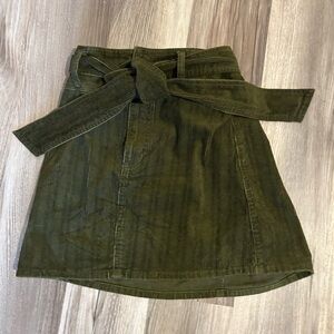 Olive Green Corduroy Skirt